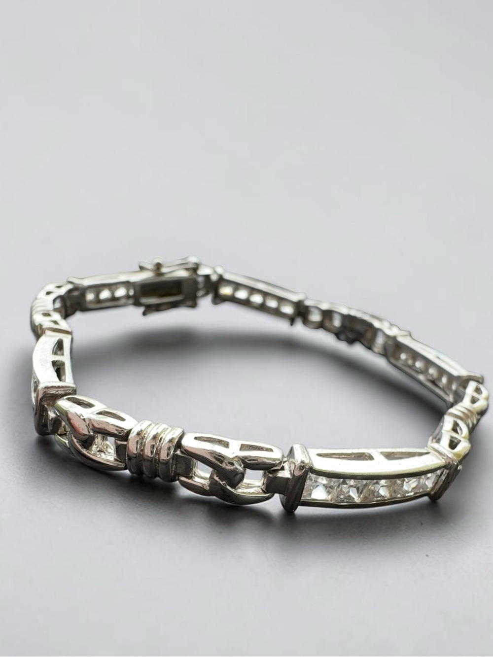 Silpada 925 Sterling Silver Cubic Zirconia Tennis Bracelet CZ Rare